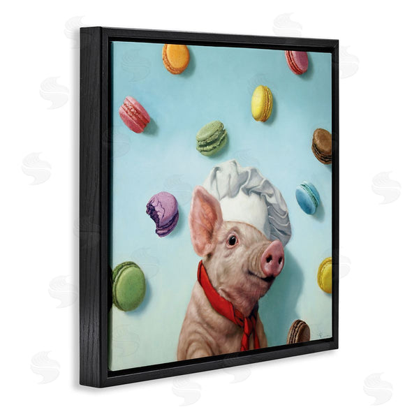 Stupell Industries Lucia Heffernan | Pig Chef With Playful Macarons