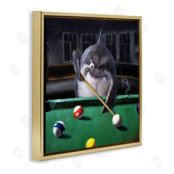 Stupell Industries Lucia Heffernan | Pool Shark Animal Pun