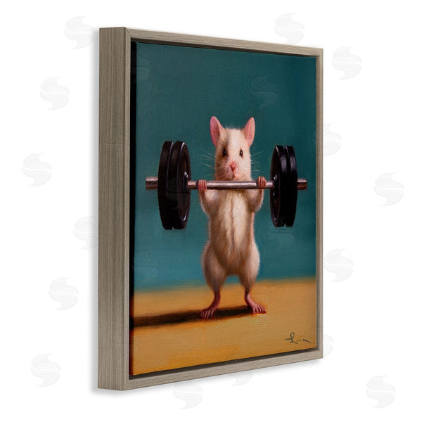 Stupell Industries Lucia Heffernan | Power Lifting Mouse Wall Art