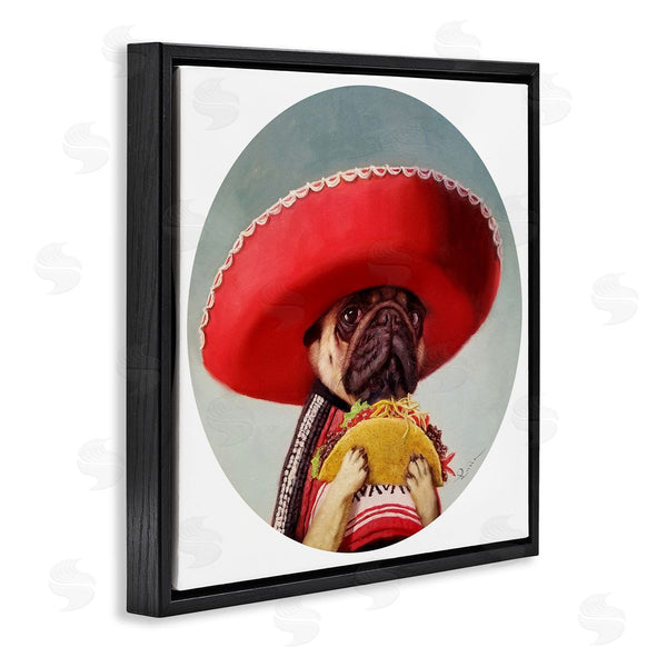 Stupell Industries Lucia Heffernan | Pug In Sombrero With Taco