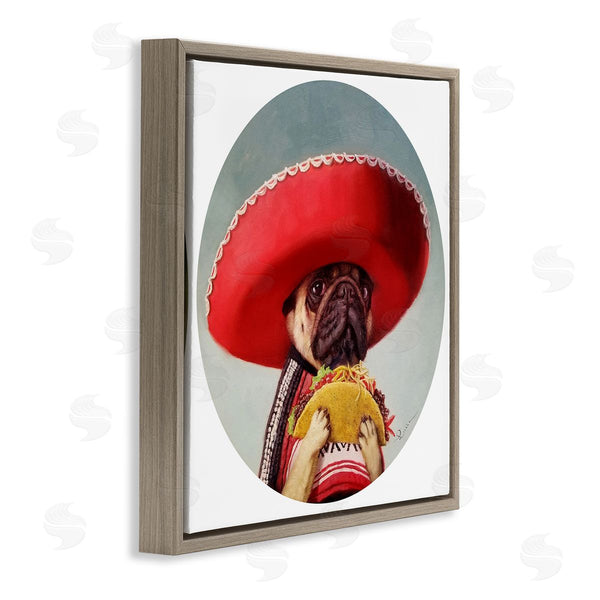 Stupell Industries Lucia Heffernan | Pug In Sombrero With Taco