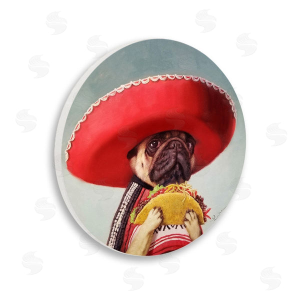 stupell industries Lucia Heffernan | Pug in Sombrero with Taco Wall Art