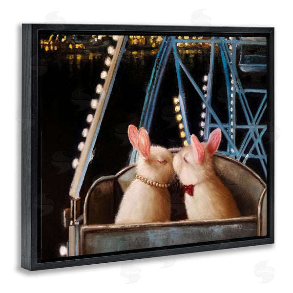 Stupell Industries Lucia Heffernan | Rabbit Couple Romantic Ferris Wheel Kiss