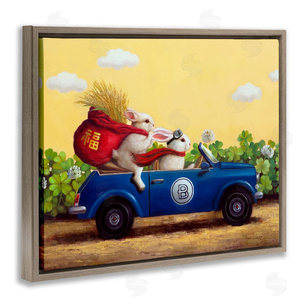 Stupell Industries Lucia Heffernan | Rabbits Driving In Garden Wall Art