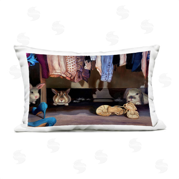 Stupell Industries Lucia Heffernan | Rabbits In Clothes Closet Printed Throw Pillow