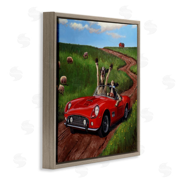 Stupell Industries Lucia Heffernan | Road Trip Rural Cow Farmland Wall Art