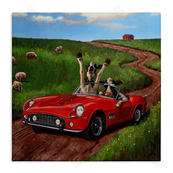 stupell industries Lucia Heffernan | Road Trip Rural Cow Farmland Wall Art
