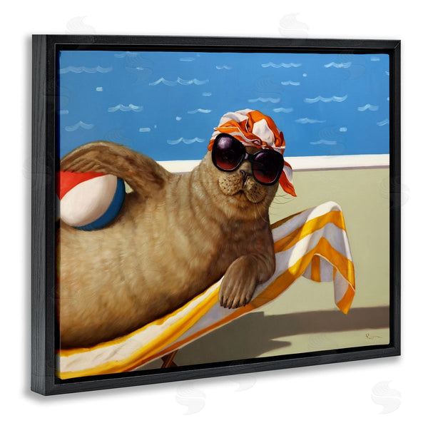 Stupell Industries Lucia Heffernan | Seal With Beachball Wall Art