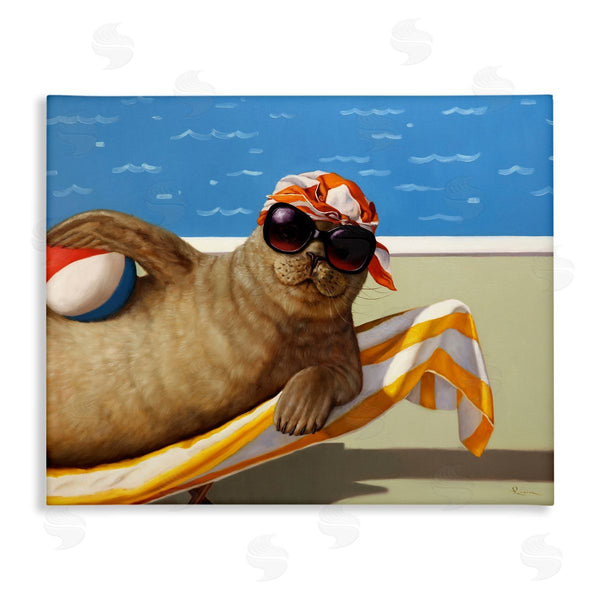 stupell industries Lucia Heffernan | Seal with Beachball Wall Art
