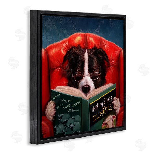 Stupell Industries Lucia Heffernan | Sheep Dog Reading For Dummies