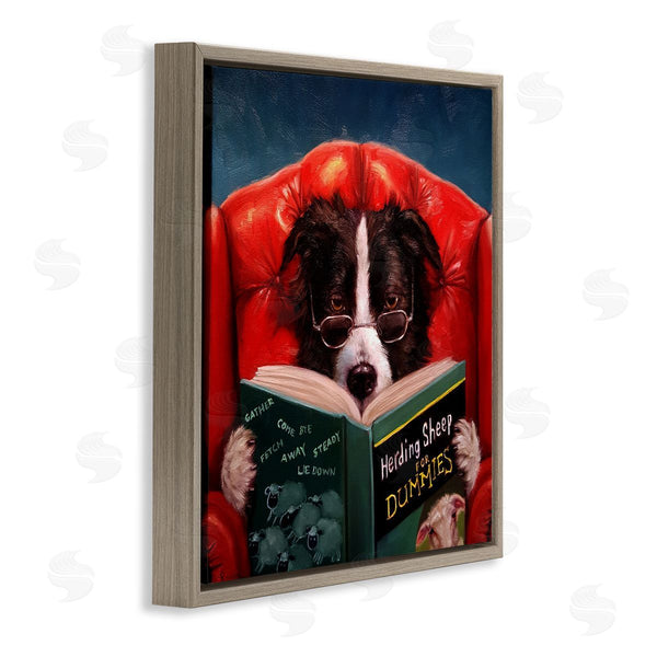 Stupell Industries Lucia Heffernan | Sheep Dog Reading For Dummies