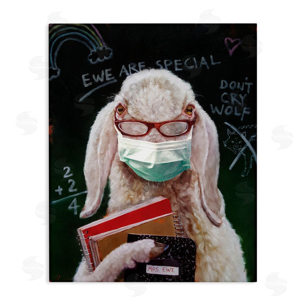 stupell industries Lucia Heffernan | Sheep School Portrait Country Ewe Animal Books