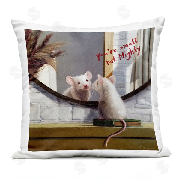Stupell Industries Lucia Heffernan | Small But Mighty Pet Mouse Printed Throw Pillow