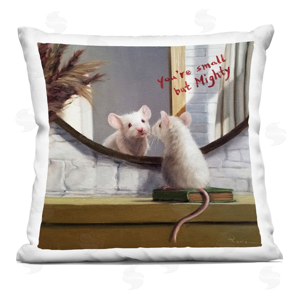 stupell industries Lucia Heffernan | Small but Mighty Pet Mouse Printed Throw Pillow