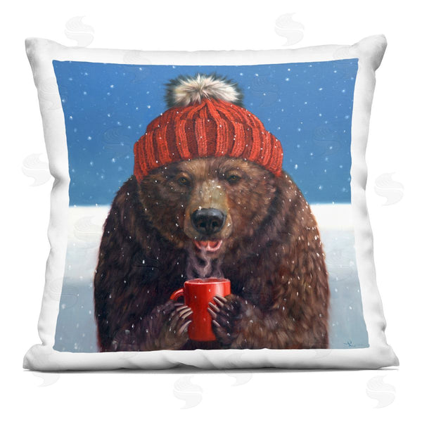 stupell industries Lucia Heffernan | Snowy Bear & Cocoa Mug Printed Throw Pillow