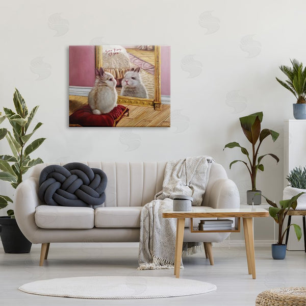 Stupell Industries Lucia Heffernan | Some Bunny Loves You Adorable Rabbit In Mirror Wall Art