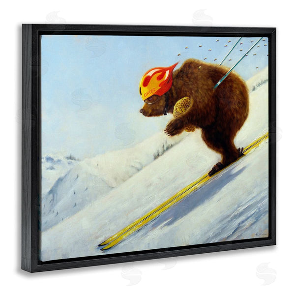 Stupell Industries Lucia Heffernan | The Heist Skiing Bear