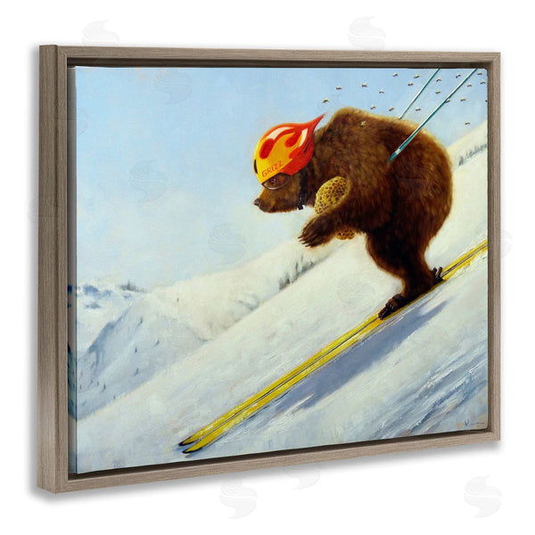 Stupell Industries Lucia Heffernan | The Heist Skiing Bear