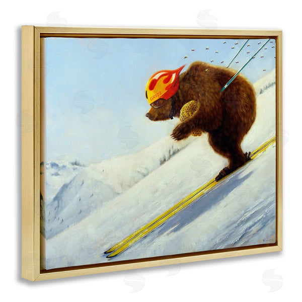 Stupell Industries Lucia Heffernan | The Heist Skiing Bear