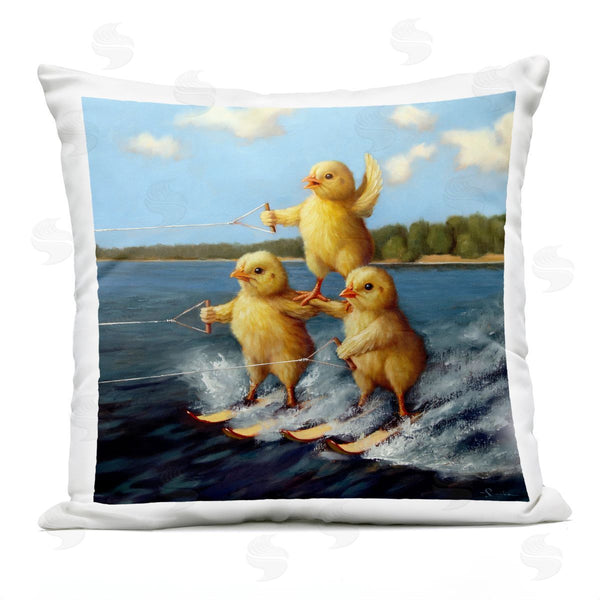 Stupell Industries Lucia Heffernan | Three Chicks Waterskiing Printed Throw Pillow