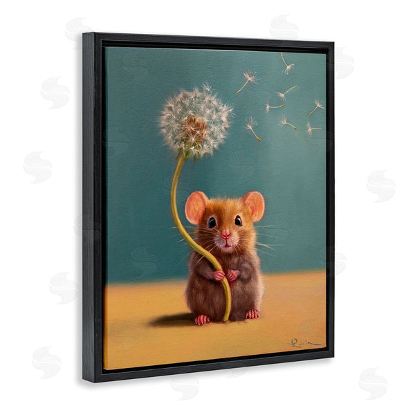 Stupell Industries Lucia Heffernan | Tiny Wishes Mouse & Dandelion Wall Art