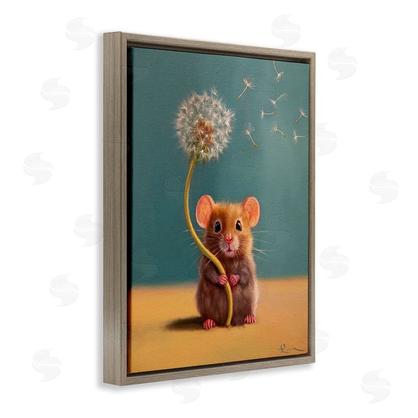 Stupell Industries Lucia Heffernan | Tiny Wishes Mouse & Dandelion Wall Art