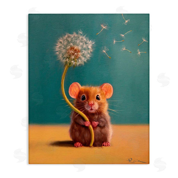 stupell industries Lucia Heffernan | Tiny Wishes Mouse & Dandelion Wall Art