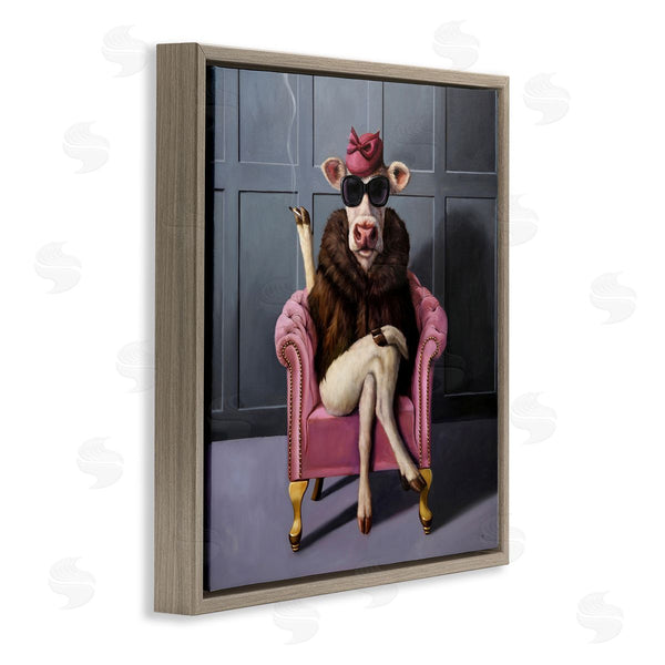 Stupell Industries Lucia Heffernan | Trendy Pink Glam Cow