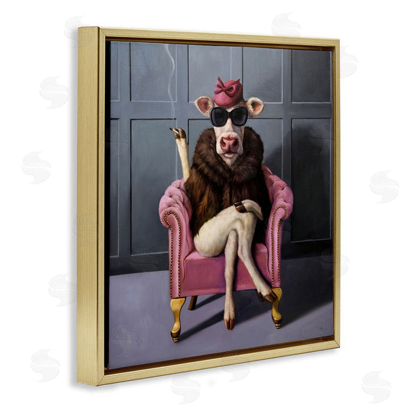 Stupell Industries Lucia Heffernan | Trendy Pink Glam Cow