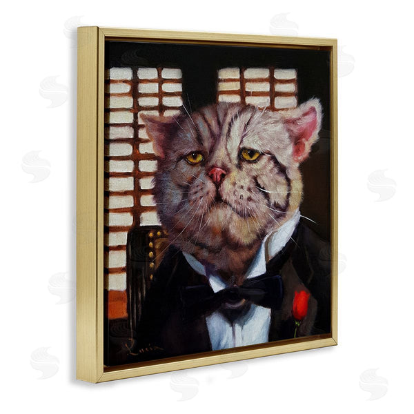 Stupell Industries Lucia Heffernan | Tuxedo Adorned Cat