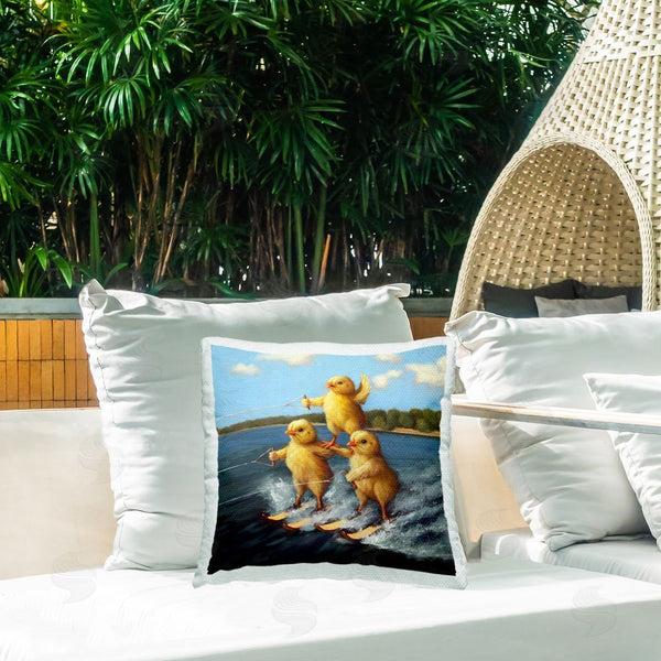 Stupell Industries Lucia Heffernan | Water Skiing Chicks Printed Throw Pillow