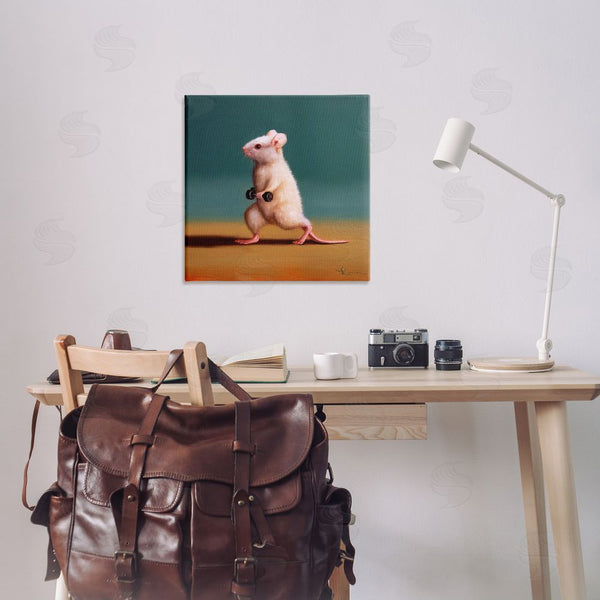 Stupell Industries Lucia Heffernan | Weight Exercising Mouse Wall Art