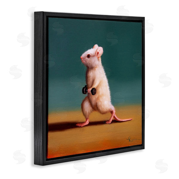 Stupell Industries Lucia Heffernan | Weight Exercising Mouse Wall Art