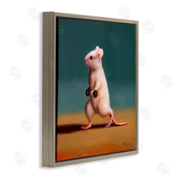 Stupell Industries Lucia Heffernan | Weight Exercising Mouse Wall Art