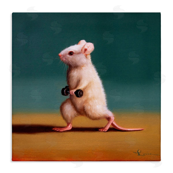stupell industries Lucia Heffernan | Weight Exercising Mouse Wall Art
