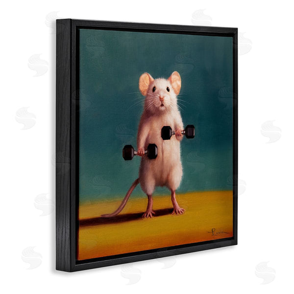 Stupell Industries Lucia Heffernan | Weight Lifting Mouse Wall Art