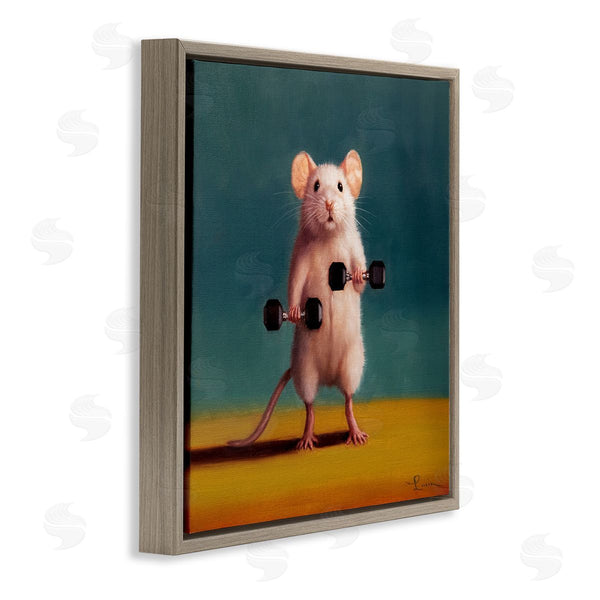 Stupell Industries Lucia Heffernan | Weight Lifting Mouse Wall Art