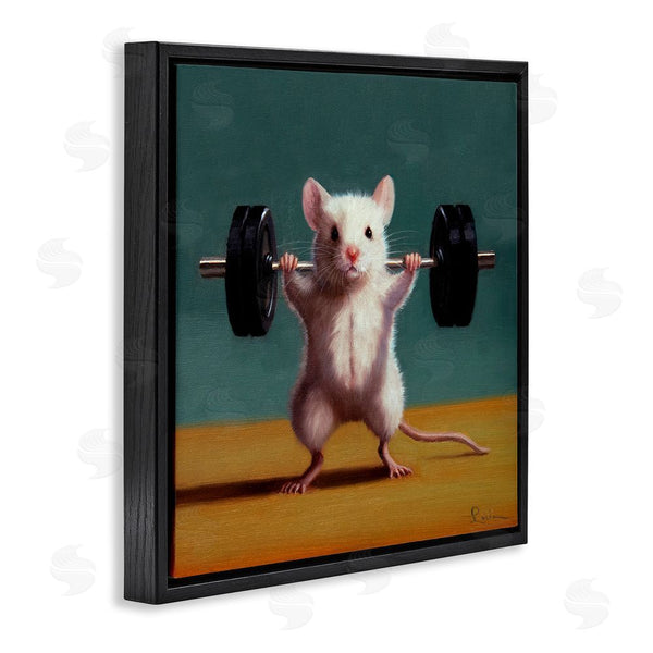 Stupell Industries Lucia Heffernan | Weight Lifting Mouse Wall Art