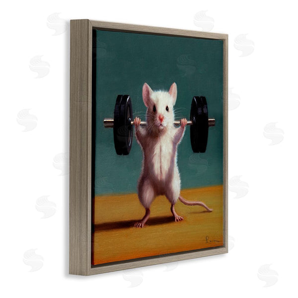 Stupell Industries Lucia Heffernan | Weight Lifting Mouse Wall Art