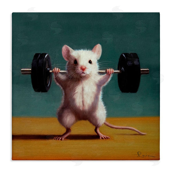 stupell industries Lucia Heffernan | Weight Lifting Mouse Wall Art