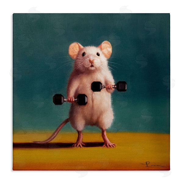 stupell industries Lucia Heffernan | Weight Lifting Mouse Wall Art
