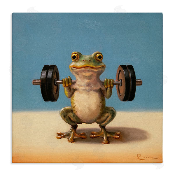 stupell industries Lucia Heffernan | Weightlifting Frog Training