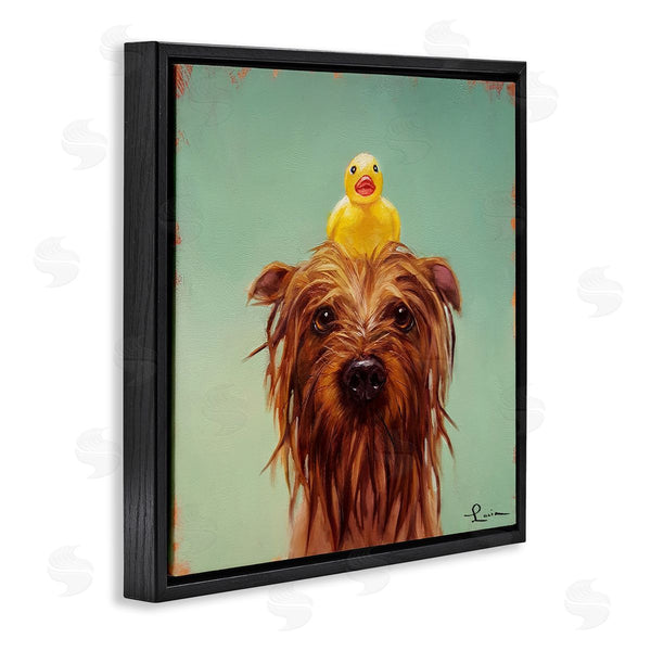 Stupell Industries Lucia Heffernan | Wet Dog With A Rubber Ducky
