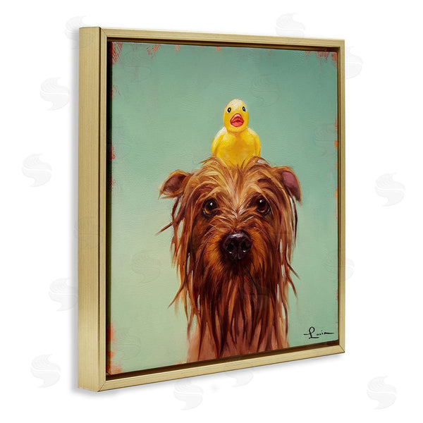 Stupell Industries Lucia Heffernan | Wet Dog With A Rubber Ducky