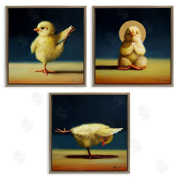 Stupell Industries Lucia Heffernan | Yoga Chick Trio Stretching Poses Wall Art