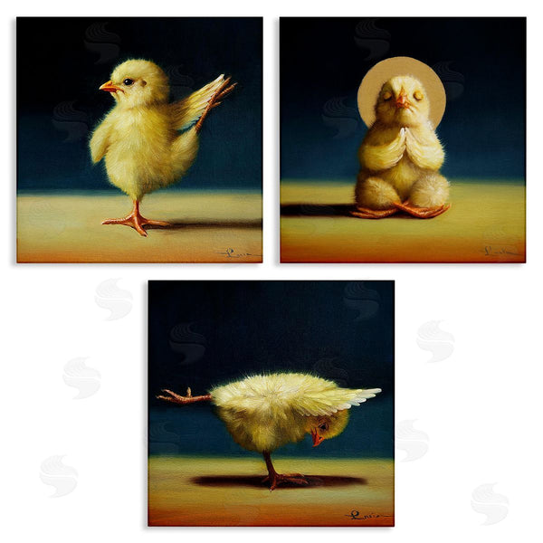 stupell industries Lucia Heffernan | Yoga Chick Trio Stretching Poses Wall Art