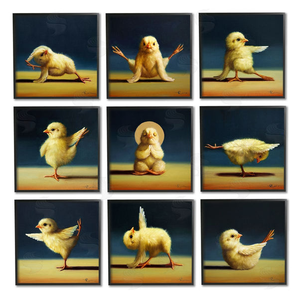 Stupell Industries Lucia Heffernan | Yoga Chicks Funny Farm Animals Wall Art