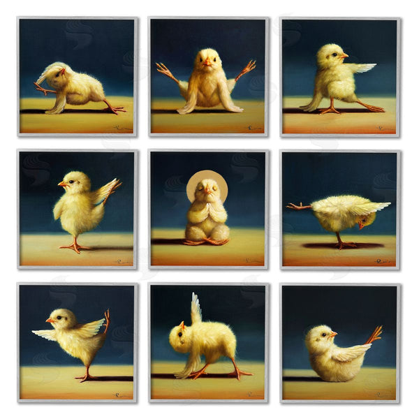 Stupell Industries Lucia Heffernan | Yoga Chicks Funny Farm Animals Wall Art