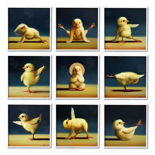 Stupell Industries Lucia Heffernan | Yoga Chicks Funny Farm Animals Wall Art