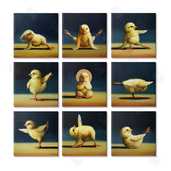 stupell industries Lucia Heffernan | Yoga Chicks Funny Farm Animals Wall Art